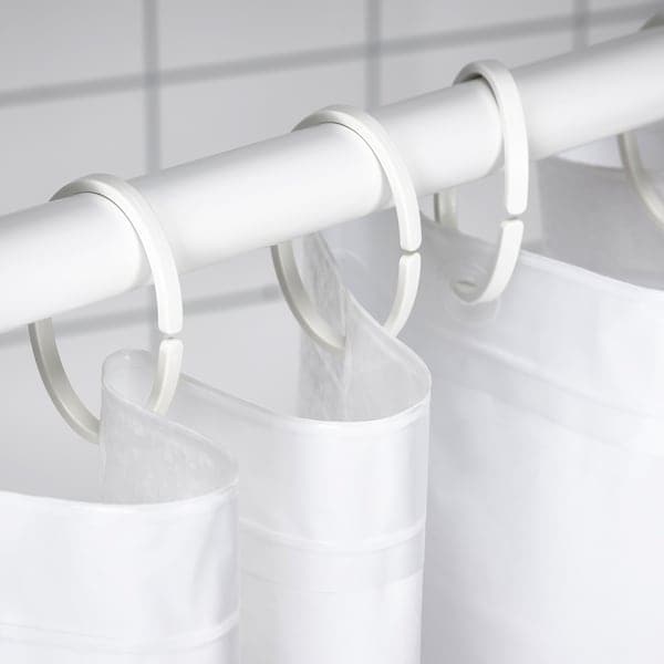 HASSJÖN - Shower curtain ring, white - best price from Maltashopper.com 00466008