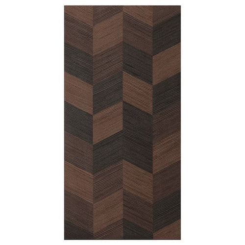 HASSLARP - Door, brown patterned, 40x80 cm