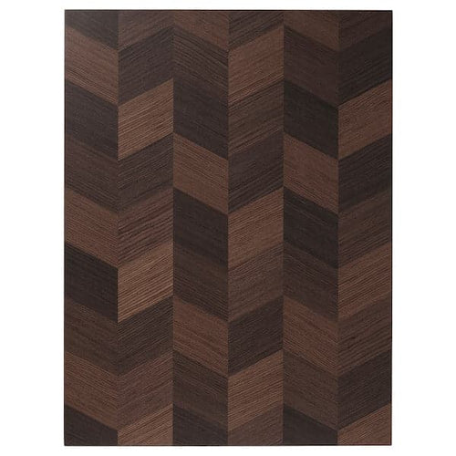 HASSLARP - Door, brown patterned, 60x80 cm