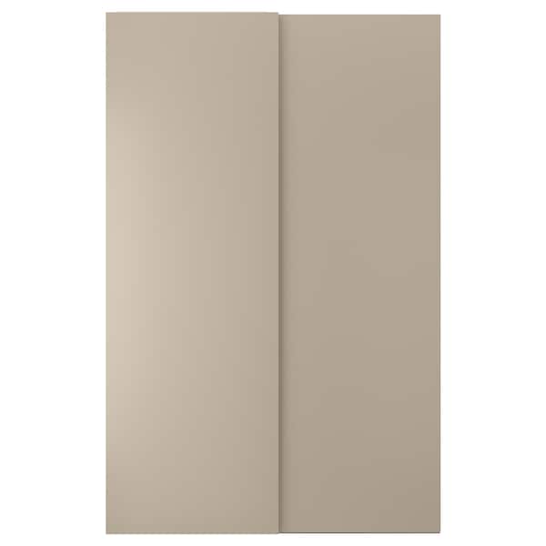 HASVIK - Pair of sliding doors, beige, 150x236 cm - best price from Maltashopper.com 80510960