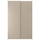 HASVIK pair of sliding doors, grey-beige, 150x236 cm