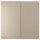 HASVIK pair of sliding doors, grey-beige, 200x201 cm