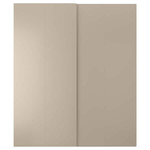 Ikea HASVIK - Pair of sliding doors, grey-beige, 200x236 cm