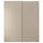 HASVIK - HASVIK Pair of sliding doors, grey-beige, 200x236 cm