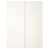 HASVIK pair of sliding doors, white, 150x201 cm