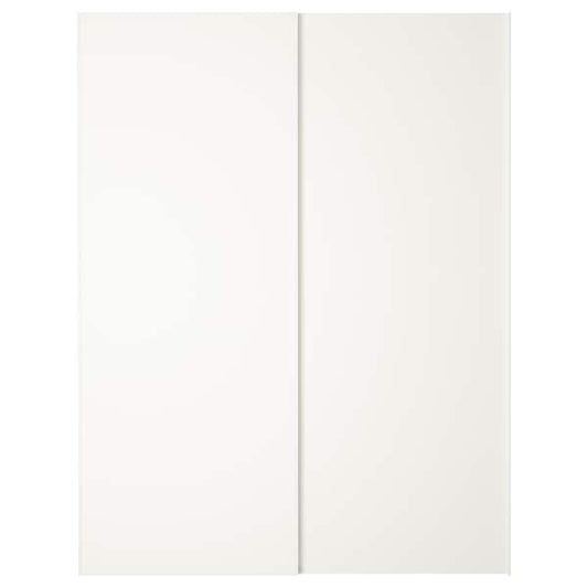 Ikea HASVIK - Pair of sliding doors, white, 150x201 cm