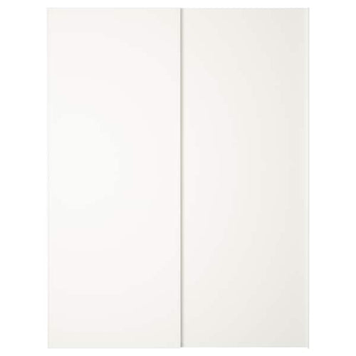 HASVIK - Pair of sliding doors, white , 150x201 cm