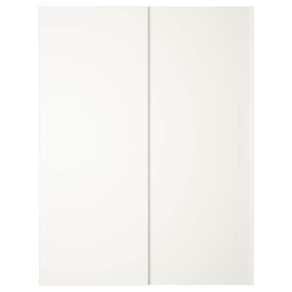 HASVIK - Pair of sliding doors, white, 150x201 cm