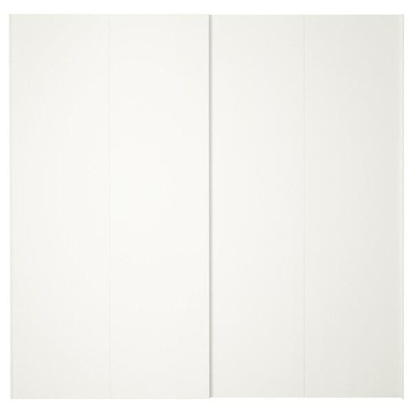 HASVIK - Pair of sliding doors, white, 200x201 cm - best price from Maltashopper.com 70521539