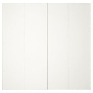 Ikea HASVIK - Pair of sliding doors, white, 200x201 cm