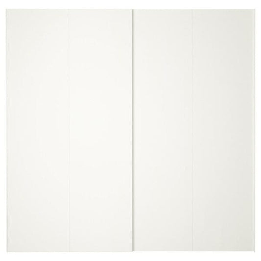 Ikea HASVIK - Pair of sliding doors, white, 200x201 cm