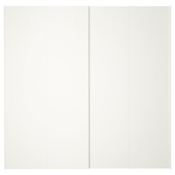 Ikea HASVIK - Pair of sliding doors, white, 200x201 cm