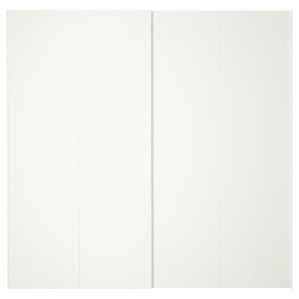 HASVIK - Pair of sliding doors, white, 200x201 cm