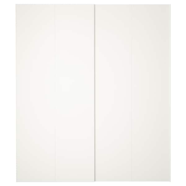 HASVIK - Pair of sliding doors, white, 200x236 cm - best price from Maltashopper.com 30521541