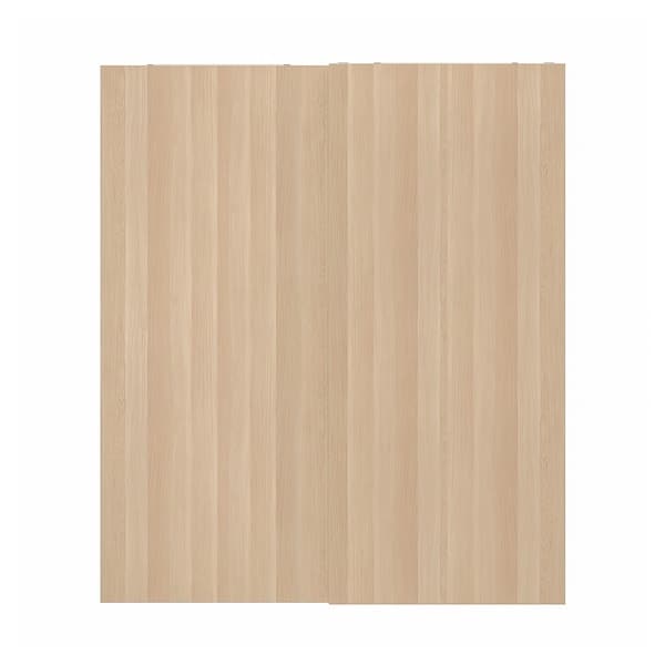 Ikea HASVIK - Pair of sliding doors, white stained oak effect, 200x236 cm