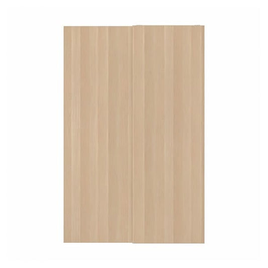 Ikea HASVIK - Pair of sliding doors, white stained oak effect, 150x236 cm