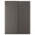 HASVIK - HASVIK Pair of sliding doors, dark grey, 150x201 cm