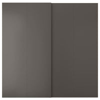 HASVIK - Pair of sliding doors, dark grey, 200x201 cm - best price from Maltashopper.com 10510954