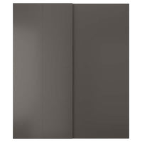 HASVIK - Pair of sliding doors, dark grey, 200x236 cm - best price from Maltashopper.com 60510956