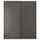 HASVIK - HASVIK Pair of sliding doors, dark grey, 200x236 cm