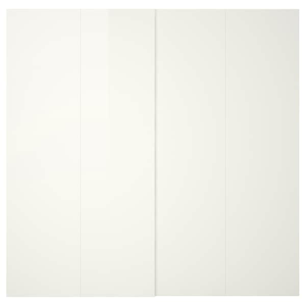 HASVIK - Pair of sliding doors, high-gloss white, 200x236 cm - best price from Maltashopper.com 90521557