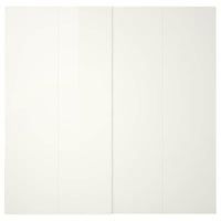 HASVIK - Pair of sliding doors, high-gloss white, 200x236 cm - best price from Maltashopper.com 90521557