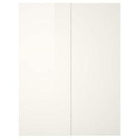 HASVIK pair of sliding doors, high-gloss white, 150x236 cm