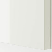 HASVIK - Pair of sliding doors, high-gloss white, 150x236 cm - best price from Maltashopper.com 00521552