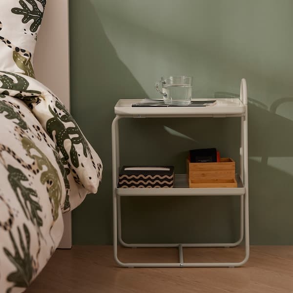 HATTÅSEN - Bedside table/shelf unit, light beige - best price from Maltashopper.com 20569232