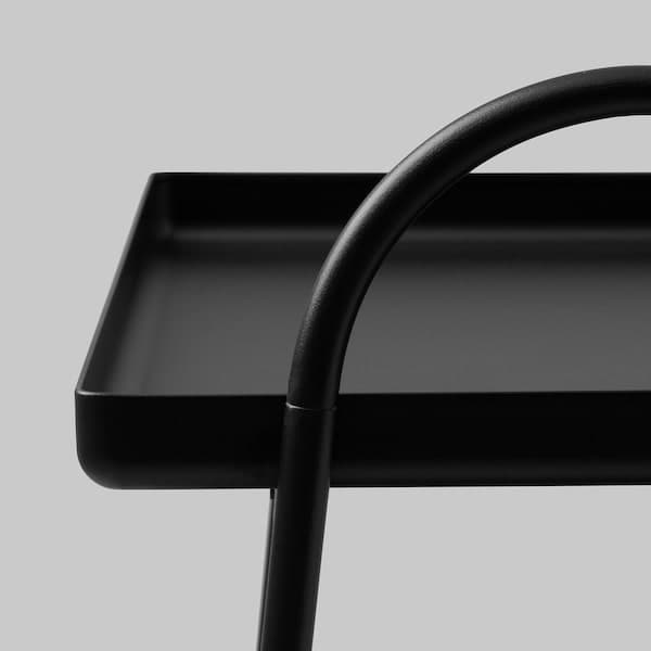 Ikea HATTÅSEN - Bedside table/shelf, black ,