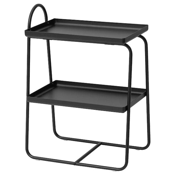 HATTÅSEN - Bedside table/shelf, black , - best price from Maltashopper.com 40569231