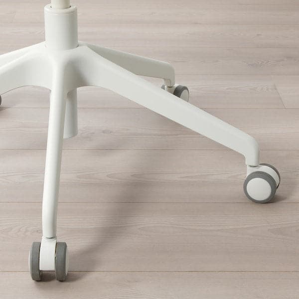 Ikea HATTEFJÄLL - Office chair with armrests, Gunnared smoke grey/white ,