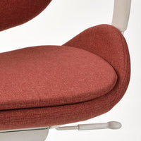 HATTEFJÄLL - Office chair with armrests, Gunnared red/white , - best price from Maltashopper.com 20525101