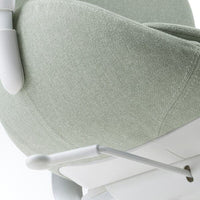 HATTEFJÄLL - Office chair with armrests, Gunnared light green/white , - best price from Maltashopper.com 70532953