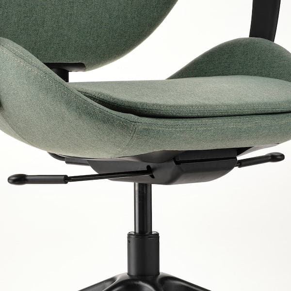 HATTEFJÄLL - Office chair with armrests, Gunnared green/black , - best price from Maltashopper.com 50538970