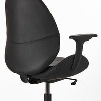 HATTEFJÄLL - Office chair with armrests, Smidig black/black , - Premium  from Ikea - Just €388.99! Shop now at Maltashopper.com