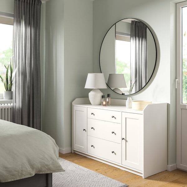 HAUGA - Sideboard, white, 140x84 cm - best price from Maltashopper.com 60407266