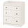 HAUGA - HAUGA Chest of 3 drawers, white, 70x84 cm