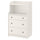 HAUGA - HAUGA Chest of 3 drawers with shelf, white, 70x116 cm
