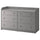 HAUGA - HAUGA Chest of 6 drawers, grey, 138x84 cm