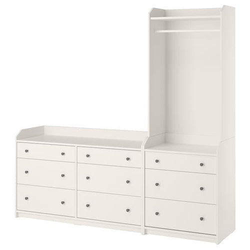 HAUGA - Storage combination, white, 208x199 cm