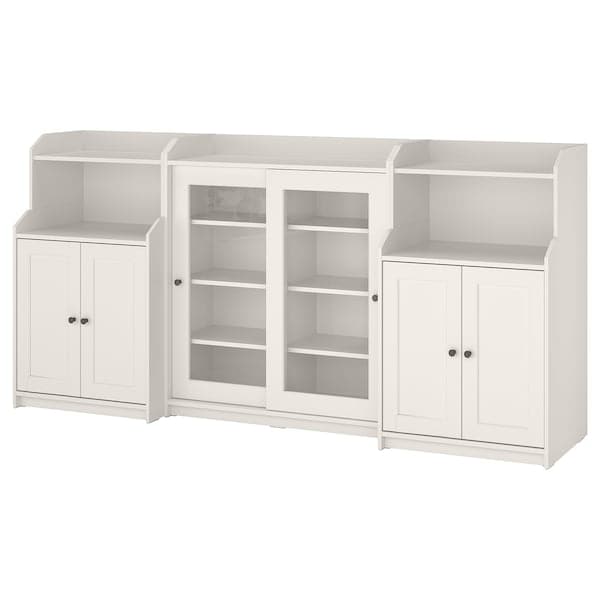 HAUGA - Storage combination, white, 244x46x116 cm