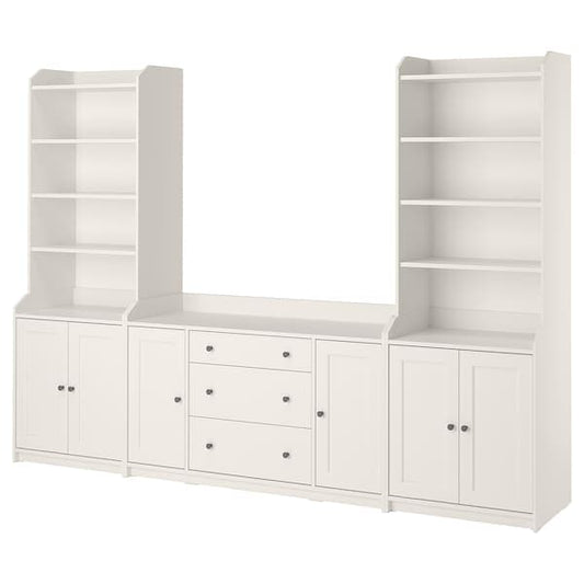 Ikea HAUGA - Storage combination, white, 279x46x199 cm