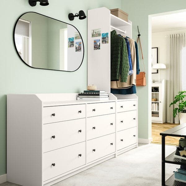 Ikea HAUGA - Storage combination, white, 208x199 cm