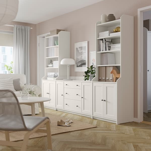 Ikea HAUGA - Storage combination, white, 279x46x199 cm