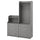 HAUGA - Storage combination, grey, 140x199 cm