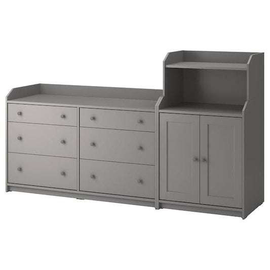 Ikea HAUGA - Storage combination, grey, 208x116 cm