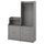 HAUGA - Storage combination, grey, 139x46x199 cm