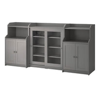 HAUGA storage combination, grey, 244x46x116 cm