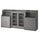 HAUGA - HAUGA Storage combination, grey, 244x46x116 cm
